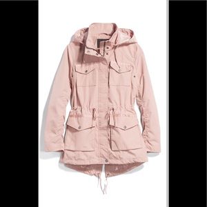 Rose Gold Cargo Rain Jacket